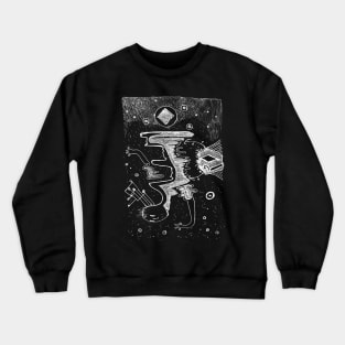 S35: stairs to the Square Moon Crewneck Sweatshirt